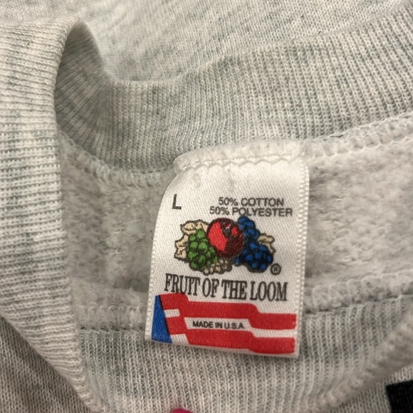 Vintage 80s Freeport Bahamas Crewneck Sweatshirt Gray Graphic Adult Size L - Picture 5 of 8